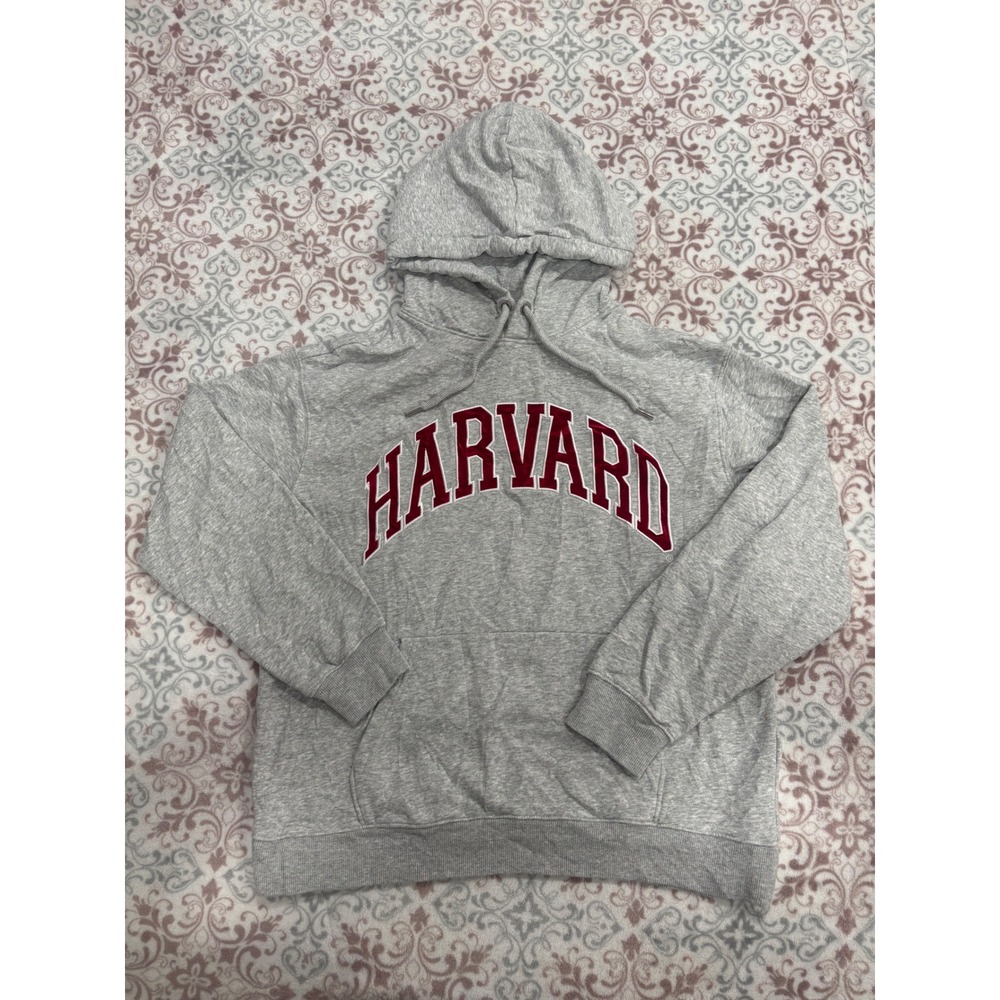 H&M Harvard University Hoodie Gray Pullover Sweatshirt Mens Small O/N 550246
